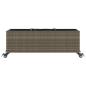 Preview: Pflanzkübel mit Rollen 3 Töpfe Grau 107x32x38 cm Poly-Rattan