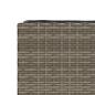Preview: Pflanzkübel mit Rollen 3 Töpfe Grau 107x32x38 cm Poly-Rattan