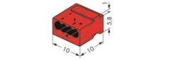 Preview: WAGO Kontakttechnik WAGO-Micro-Klemmen 4x0,8qmm Farbe: rot (100 ST)