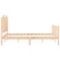 Preview: Massivholzbett ohne Matratze 140x190 cm Kiefernholz