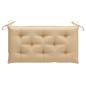 Preview: Gartenbank-Auflage Beige 100x(50+50)x7 cm Oxford-Gewebe