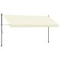 Preview: Markise Einziehbar Creme 400x150 cm Stoff und Stahl