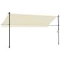 Preview: Markise Einziehbar Creme 400x150 cm Stoff und Stahl