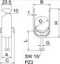Preview: OBO Bettermann BS-H2-M-12 FT Bügelschelle 2056 H-Fuß, 2-fach, 08-12mm, tauchfeuerverzinkt (1186003)