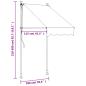 Preview: Markise Einziehbar Creme 100x150 cm Stoff und Stahl