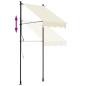 Preview: Markise Einziehbar Creme 100x150 cm Stoff und Stahl