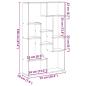Preview: Bücherregal Artisan-Eiche 72x20x120 cm Holzwerkstoff
