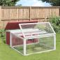 Preview: ARDEBO.de - Kaninchenstall Mokka 117,5x97x47,5 cm Massivholz Kiefer