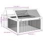 Preview: Kaninchenstall Mokka 117,5x97x47,5 cm Massivholz Kiefer