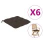 Preview: Stuhlkissen 6 Stk. Taupe 40x40x7 cm Oxford-Gewebe