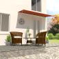Preview: ARDEBO.de - Einziehbare Markise 350×150 cm Orange und Braun