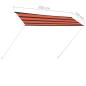 Preview: Einziehbare Markise 350×150 cm Orange und Braun