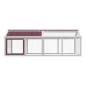 Preview: Freilaufgehege Mokka 200x112,5x74 cm Massivholz Kiefer