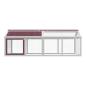 Preview: Freilaufgehege Mokka 200x112,5x74 cm Massivholz Kiefer