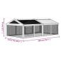 Preview: Freilaufgehege Mokka 200x112,5x74 cm Massivholz Kiefer