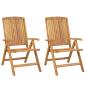 Preview: Gartenstühle mit Kissen 2 Stk. Massivholz Teak