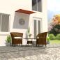 Preview: ARDEBO.de - Einziehbare Markise 200×150 cm Orange und Braun