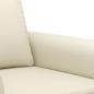 Preview: 3-tlg. Sofagarnitur mit Kissen Creme Kunstleder