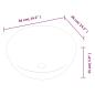 Preview: Waschbecken Weiß 36x15 cm Keramik Rund