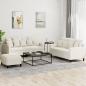 Preview: ARDEBO.de - 3-tlg. Sofagarnitur mit Kissen Creme Samt