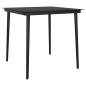 Preview: 3-tlg. Garten-Essgruppe mit Kissen Schwarz Poly Rattan Glas