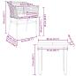 Preview: 3-tlg. Garten-Essgruppe mit Kissen Braun Poly Rattan Glas