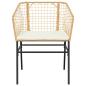 Preview: 5-tlg. Garten-Essgruppe mit Kissen Braun Poly Rattan Glas
