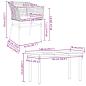 Preview: 5-tlg. Garten-Essgruppe mit Kissen Braun Poly Rattan Glas