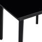 Preview: 3-tlg. Garten-Essgruppe mit Kissen Grau Poly Rattan Glas