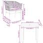 Preview: 3-tlg. Garten-Essgruppe mit Kissen Grau Poly Rattan Glas