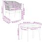 Preview: 5-tlg. Garten-Essgruppe mit Kissen Grau Poly Rattan Glas