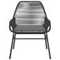 Preview: 5-tlg. Garten-Essgruppe mit Kissen Schwarz Poly Rattan Glas