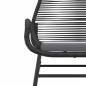 Preview: 5-tlg. Garten-Essgruppe mit Kissen Schwarz Poly Rattan Glas