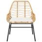 Preview: 5-tlg. Garten-Essgruppe mit Kissen Braun Poly Rattan Glas