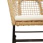 Preview: 5-tlg. Garten-Essgruppe mit Kissen Braun Poly Rattan Glas