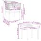 Preview: 5-tlg. Garten-Essgruppe mit Kissen Braun Poly Rattan Glas