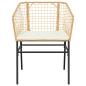 Preview: 5-tlg. Garten-Essgruppe mit Kissen Braun Poly Rattan Glas