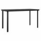 Preview: 5-tlg. Garten-Essgruppe mit Kissen Schwarz Poly Rattan Glas