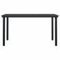 Preview: 5-tlg. Garten-Essgruppe mit Kissen Schwarz Poly Rattan Glas