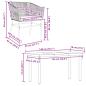 Preview: 5-tlg. Garten-Essgruppe mit Kissen Schwarz Poly Rattan Glas