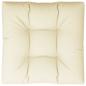 Preview: Palettenkissen Creme 80x80x12 cm Stoff