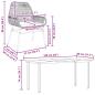 Preview: 7-tlg. Garten-Essgruppe mit Kissen Braun Poly Rattan Glas
