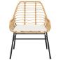 Preview: 7-tlg. Garten-Essgruppe mit Kissen Braun Poly Rattan Glas