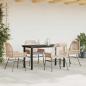 Preview: 5-tlg. Garten-Essgruppe mit Kissen Braun Poly Rattan Glas