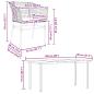 Preview: 5-tlg. Garten-Essgruppe mit Kissen Schwarz Poly Rattan Glas