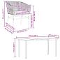 Preview: 5-tlg. Garten-Essgruppe mit Kissen Schwarz Poly Rattan Glas