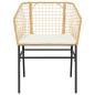 Preview: 3-tlg. Garten-Essgruppe mit Kissen Braun Poly Rattan Glas