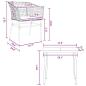 Preview: 3-tlg. Garten-Essgruppe mit Kissen Braun Poly Rattan Glas