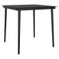 Preview: 3-tlg. Garten-Essgruppe mit Kissen Schwarz Poly Rattan Glas