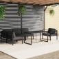 Preview: ARDEBO.de - 6-tlg. Garten-Lounge-Set mit Kissen Aluminium Anthrazit